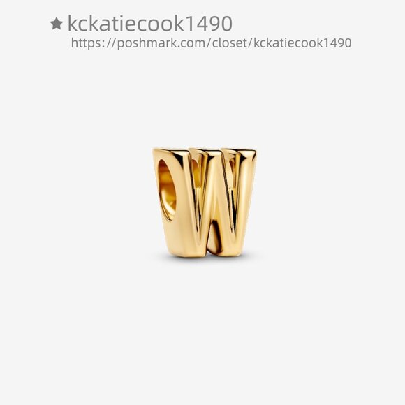Pandora Letter W Alphabet Charm - Picture 1 of 5